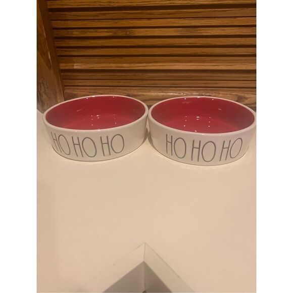 Rae Dunn HoHoHo Pet Bowls - Picture 1 of 4